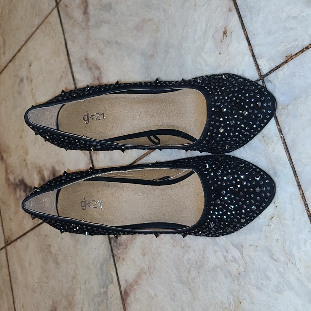 Black Studded Heels